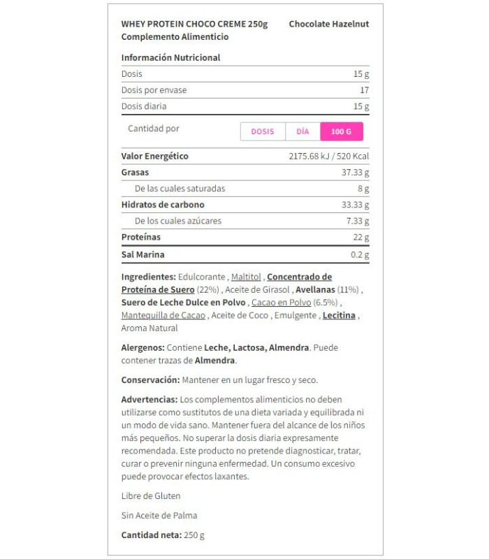 NUT PROTEIN CHOCO SPREAD 250 G. WEIDER