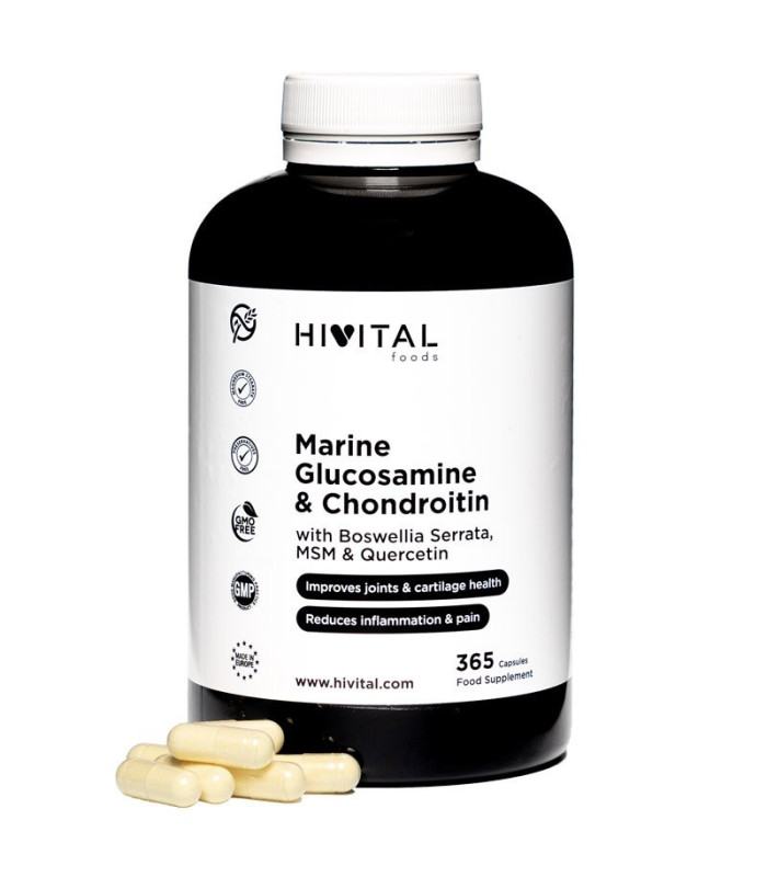 Glucosamina con Condroitina HIVITAL | 365 cápsulas
