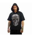 Camiseta oversize Calavera Brillante con Capucha Sixnine