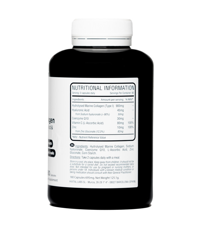 COLAGENO CON ACIDO HIALURONICO 180 CAP. HIVITA