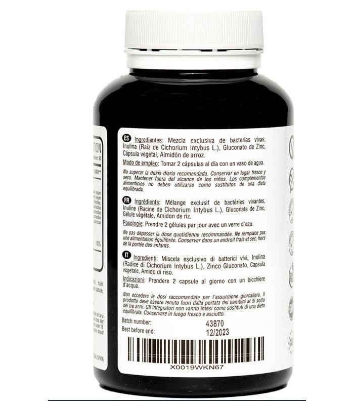 Probiótico 20 cepas 40 mil millones de UFC | 120 cápsulas veganas