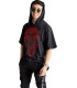 Camiseta oversize Calavera Brillante con Capucha Sixnine Red