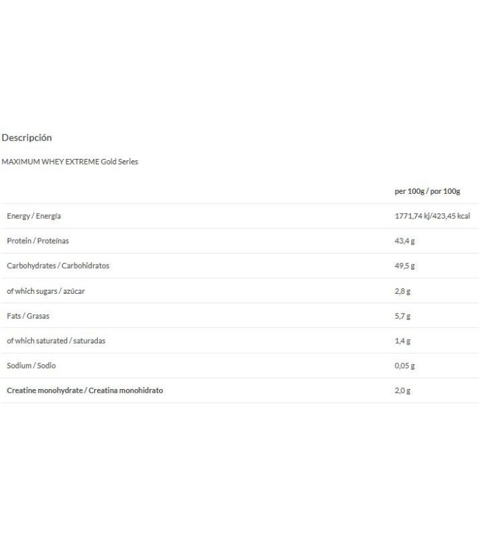 MAXIMUM WHEY EXTREME 1814gr ROCHE