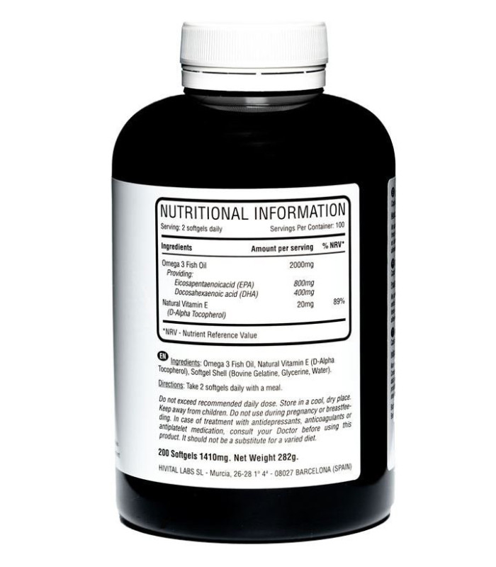 OMEGA 3  2000 MG/ 200 CAPSULAS HIVITAL