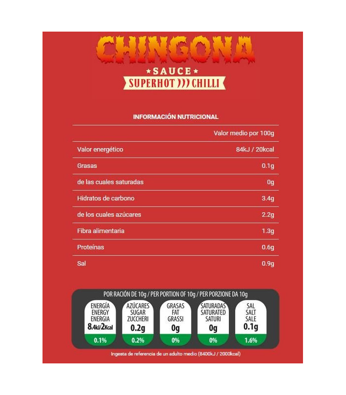 SALSA PICANTE CHINGONA MAX PROTEIN