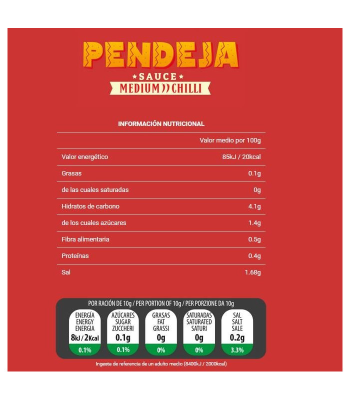 SALSA PEDEJA, MEDIUM CHILI MAX PROTEIN