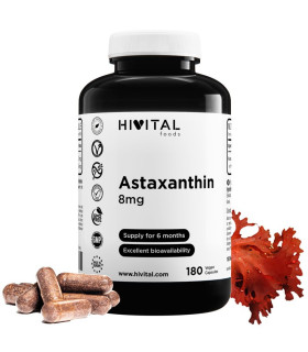 Astaxantina 8 mg | 180 cápsulas veganas  HIVITAL