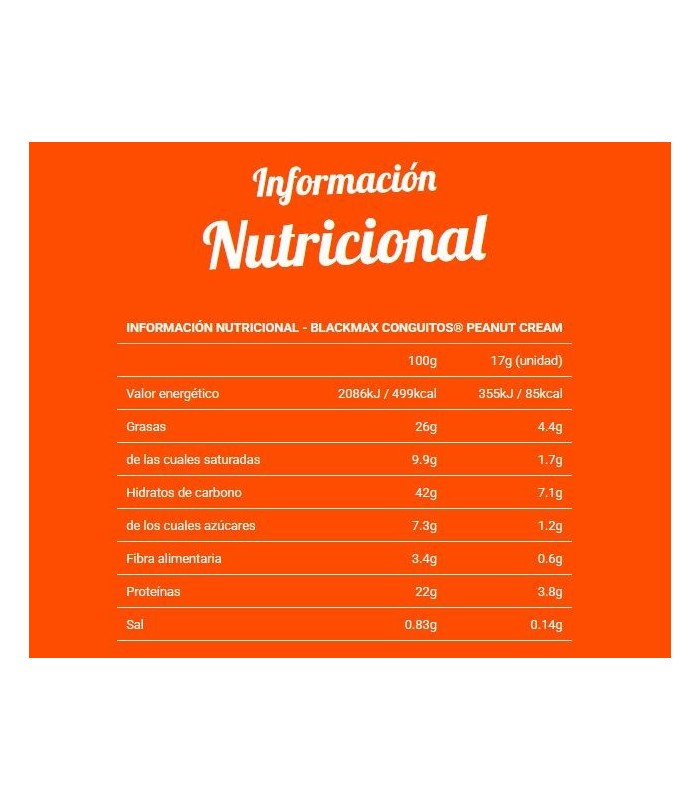 BLACKMAX SABOR CONGUITO Y CREMA DE CACHUETE MAX PROTEIN