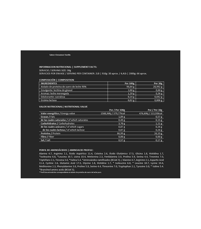 PROTEINA ISO ZERO WHEY 910 GR BIGMAN