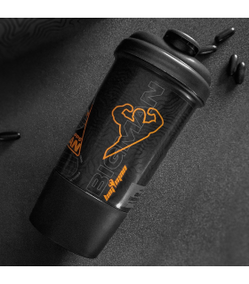 SHAKER BIGMAN NEGRO CON DOSIFICADOR 500 ML