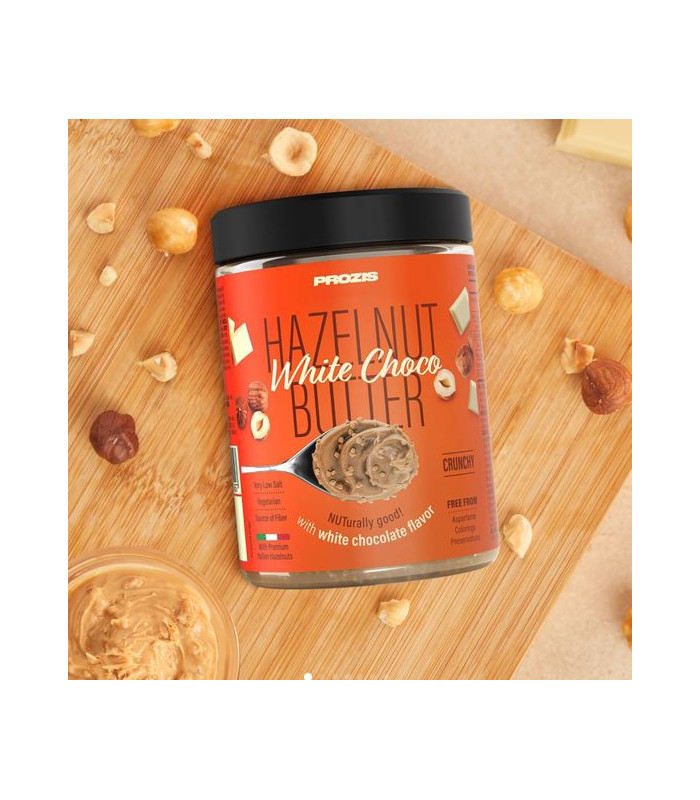 CREMA DE AVELLANA Y CHOCOLATE BLANCO PROZIS 250 g