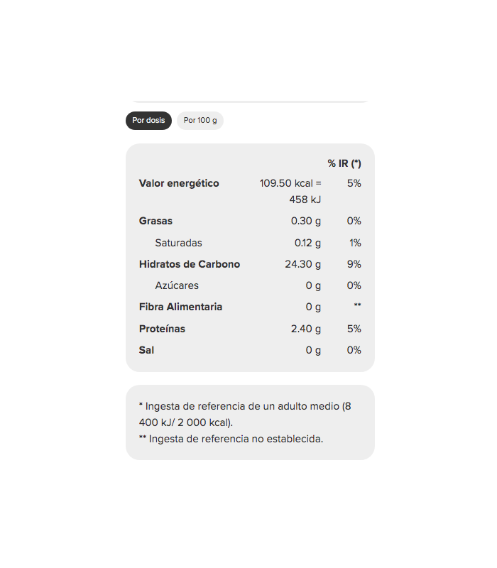 HARINA DE ARROZ INSTANTÁNEA 1250 g PROZIS