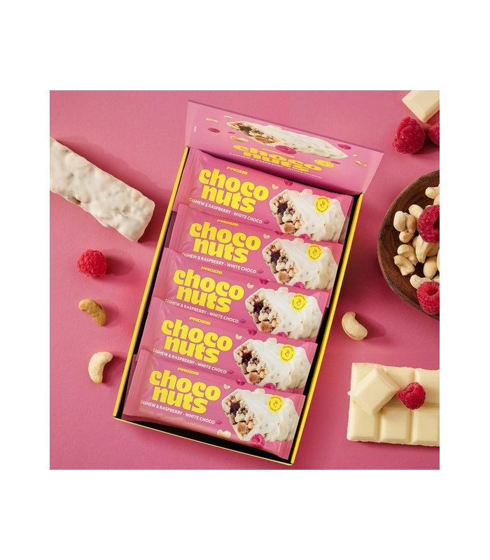 BARRITA CHOCONUT ANACARDO, FRESA, CHOCOLATE BLANCO 50 G PROZIS